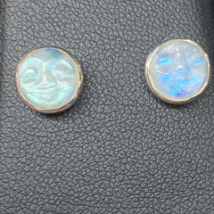 Moonstone studs "Goddess" studs