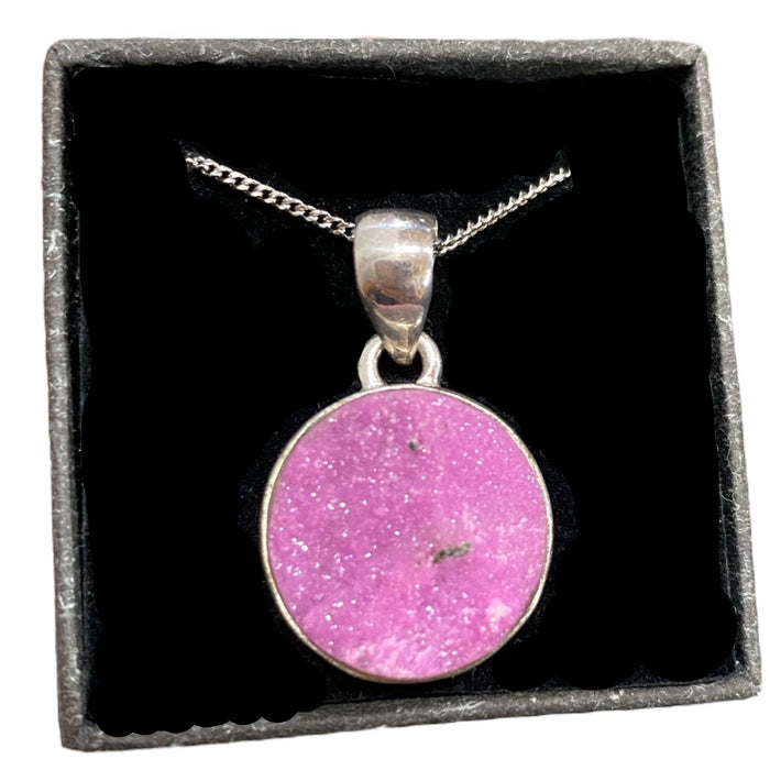 Colbalt Calcite sterling silver pendant