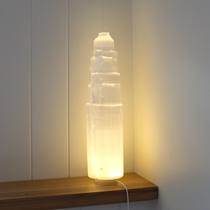 Selenite Lamp 35cm