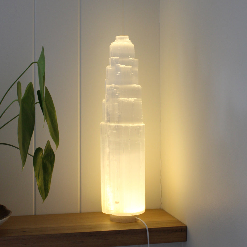 Selenite Lamp 35cm