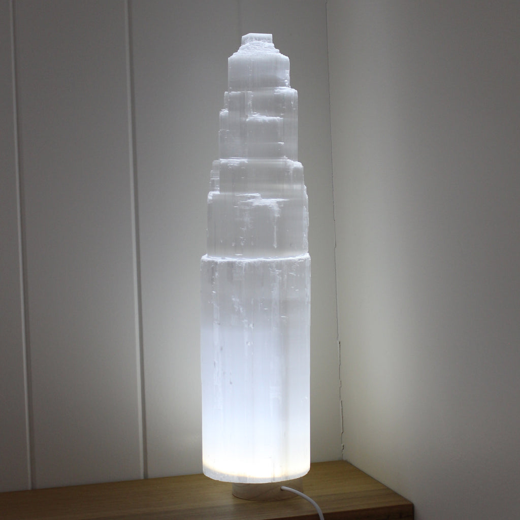 Selenite Lamp 35cm