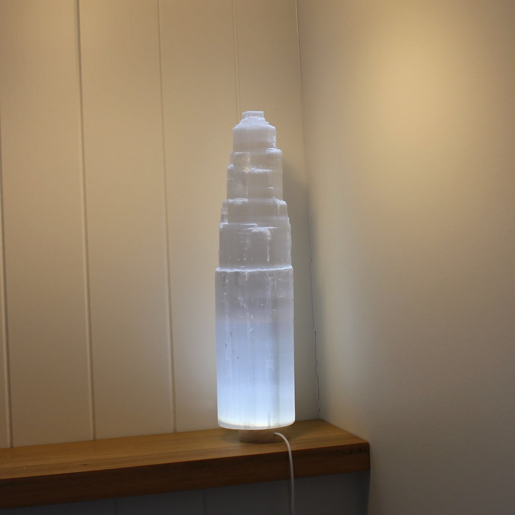 Selenite Lamp 35cm