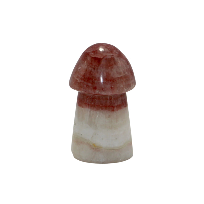 Rose calcite mushroom