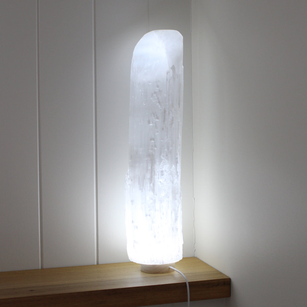 Lipstick lamp selenite 40cm