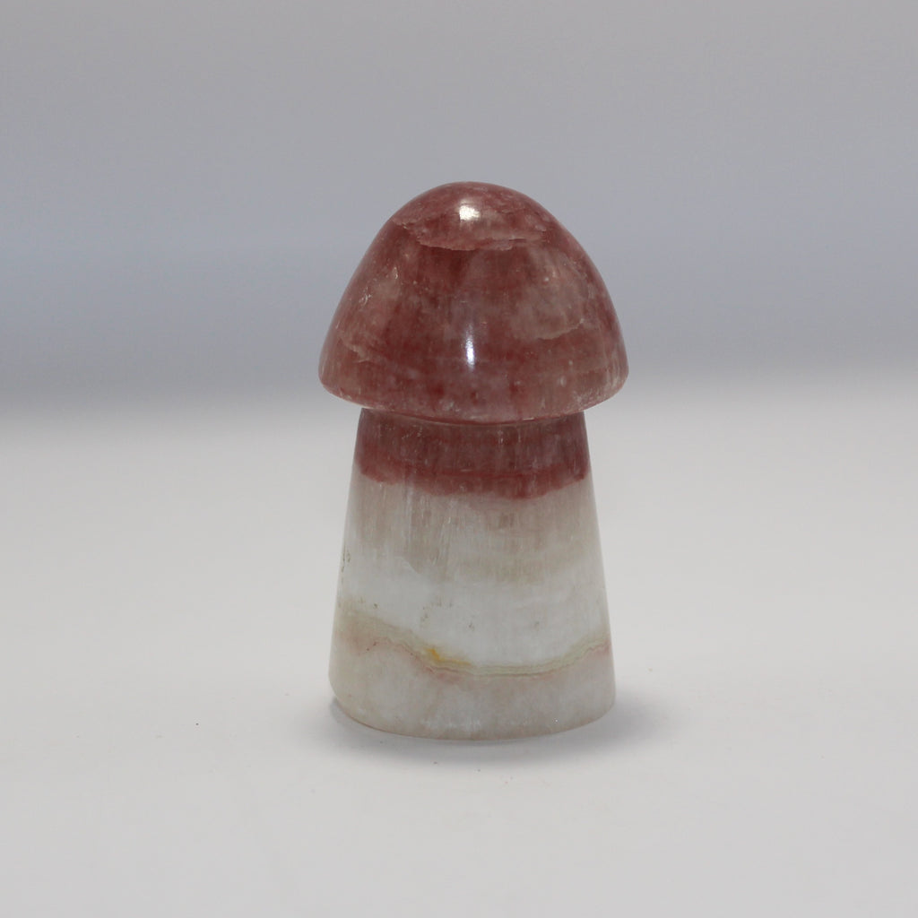 Rose calcite mushroom
