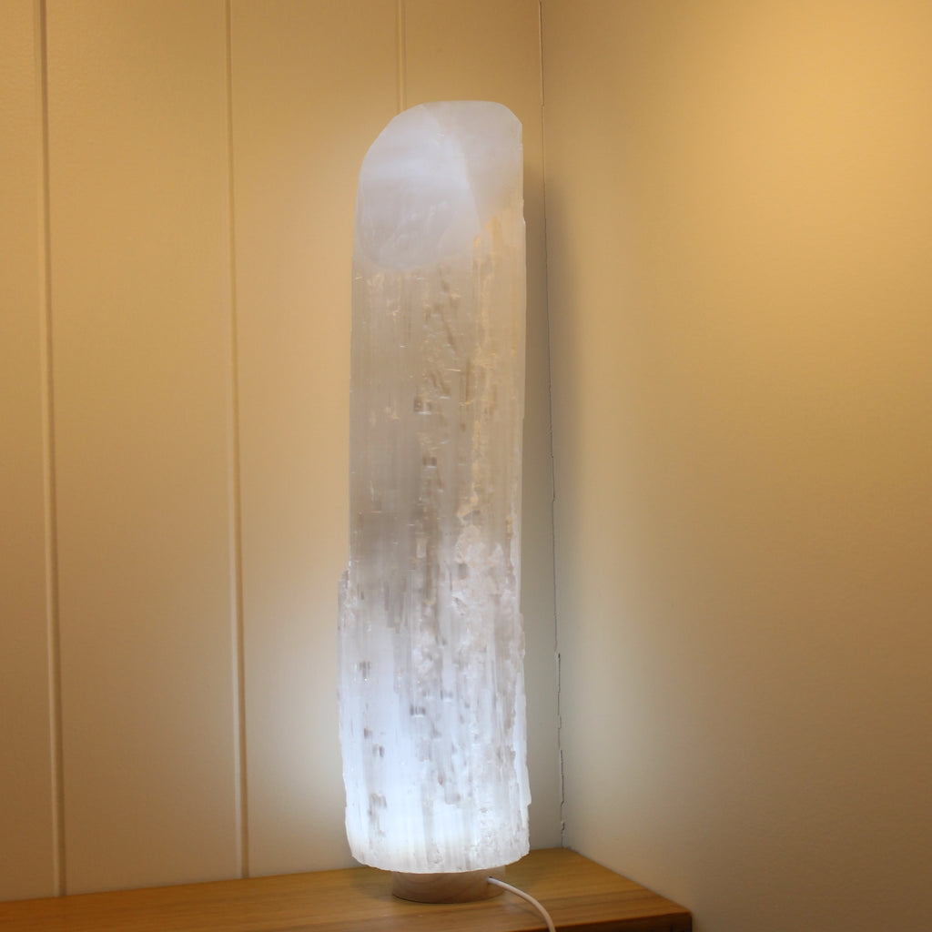 Lipstick lamp selenite 40cm