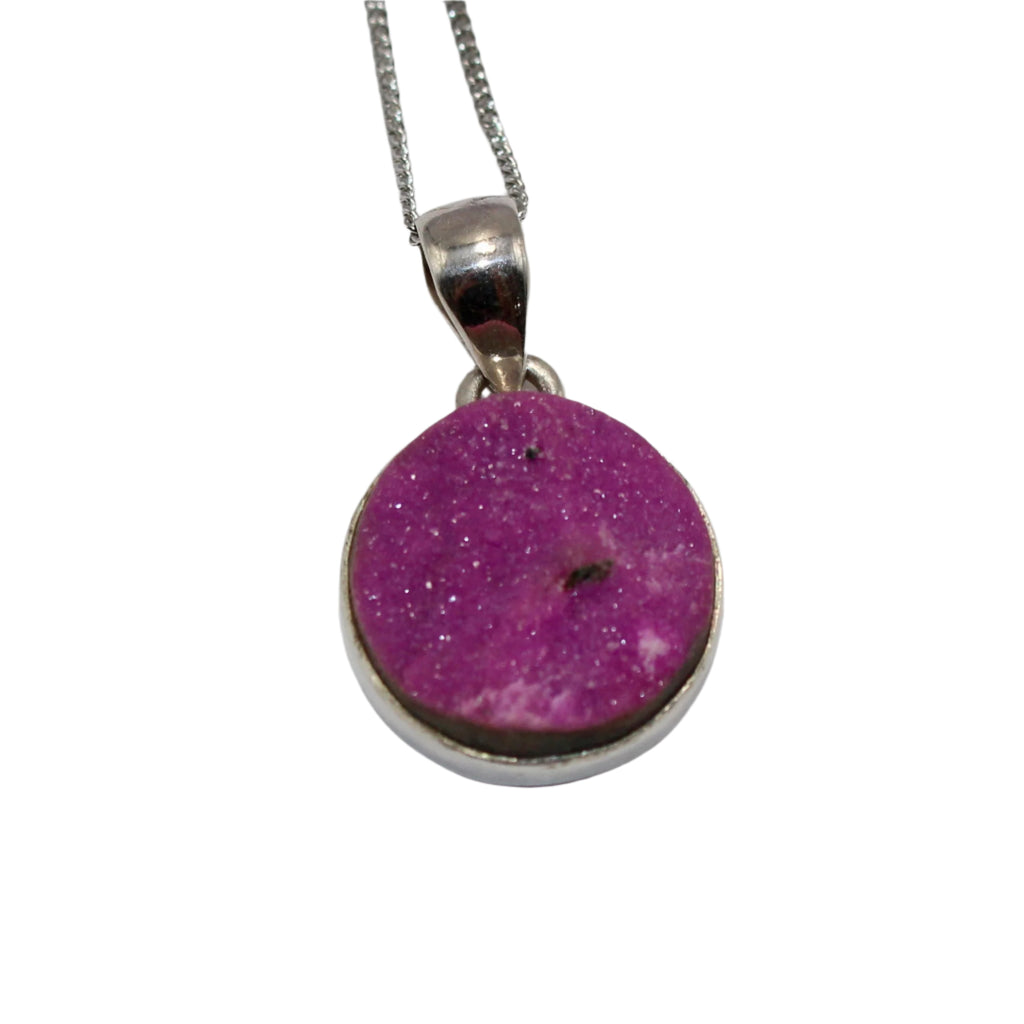Colbalt Calcite sterling silver pendant