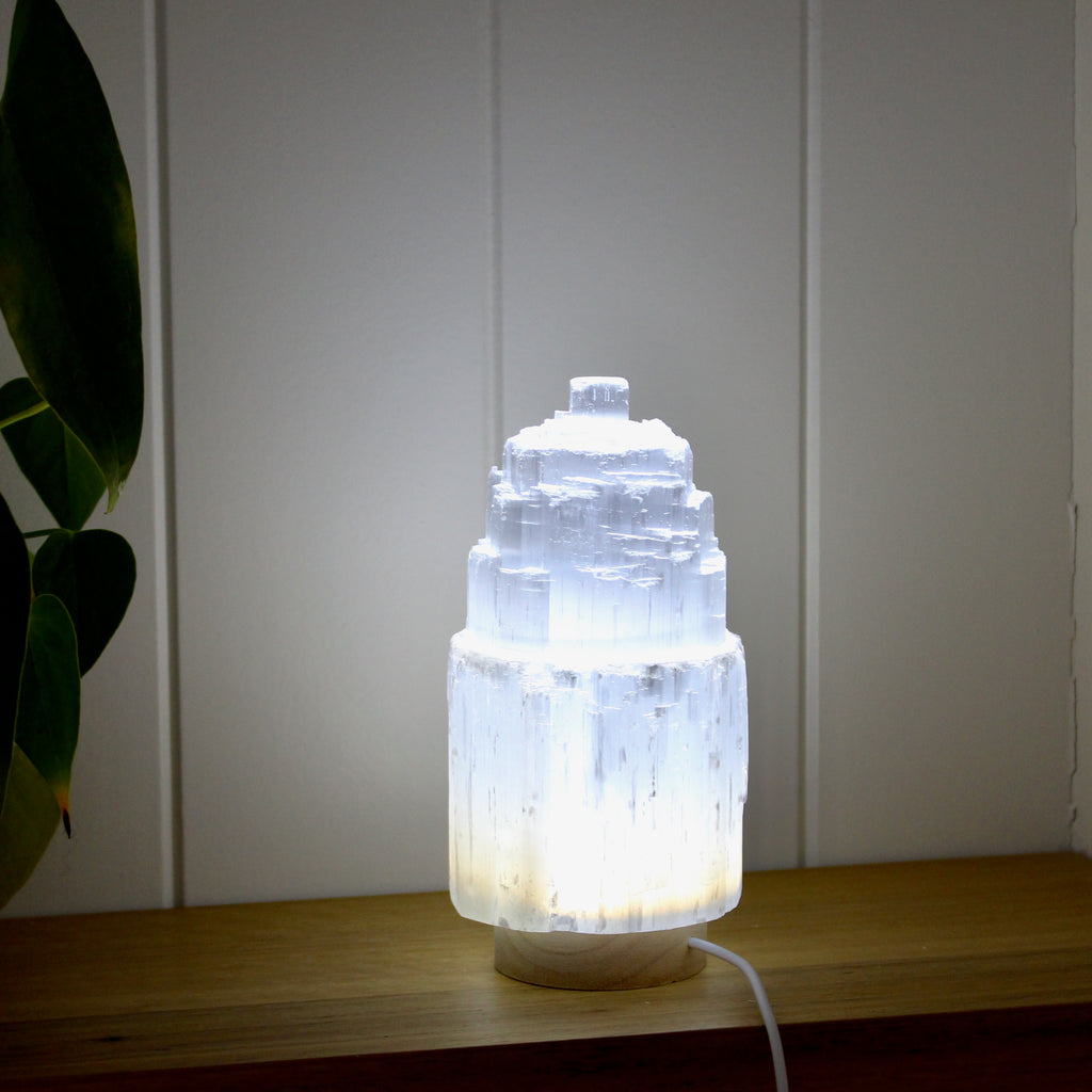 Selenite Lamp 15cm