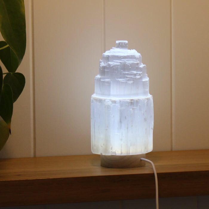 Selenite Lamp 15cm