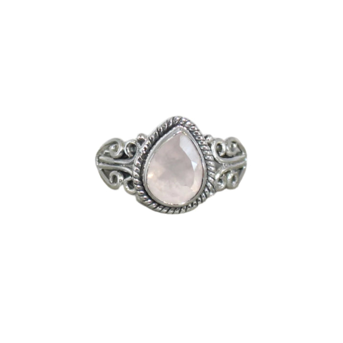 Vivian ring  in Rose Quartz sterling silver