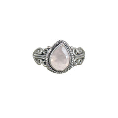 Vivian ring  in Rose Quartz sterling silver