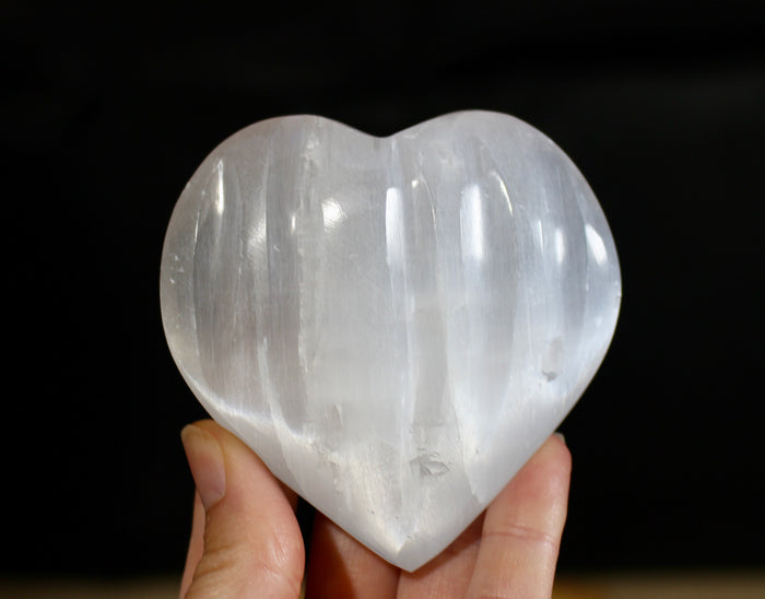 large Selenite heart