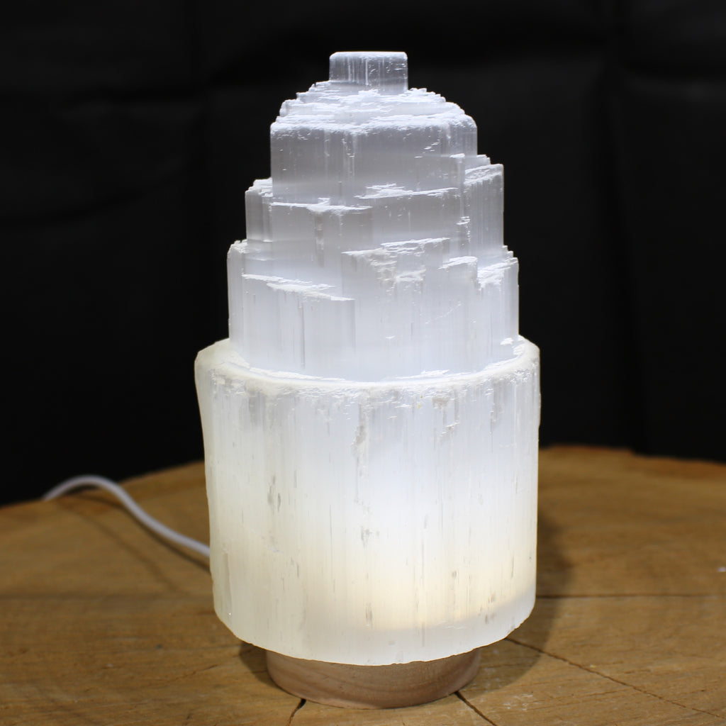 Selenite Lamp 15cm