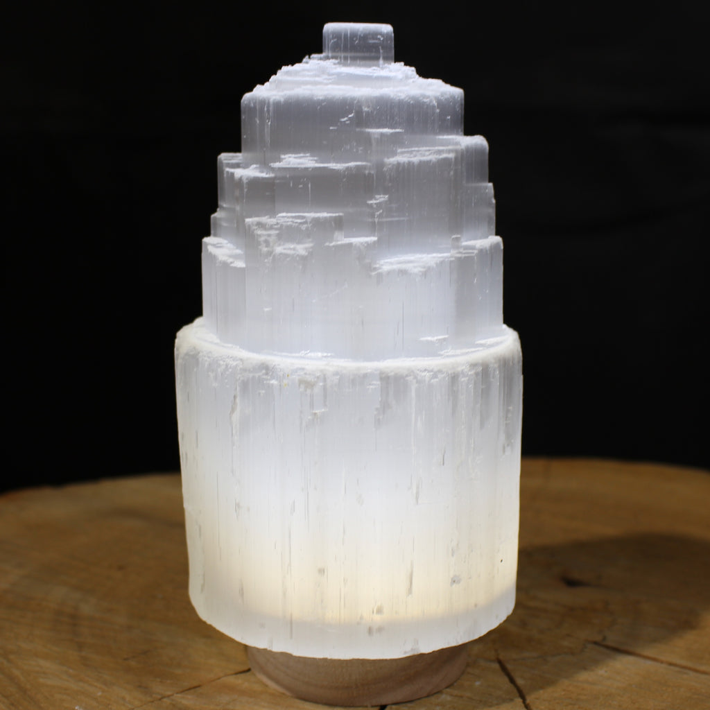 Selenite Lamp 15cm