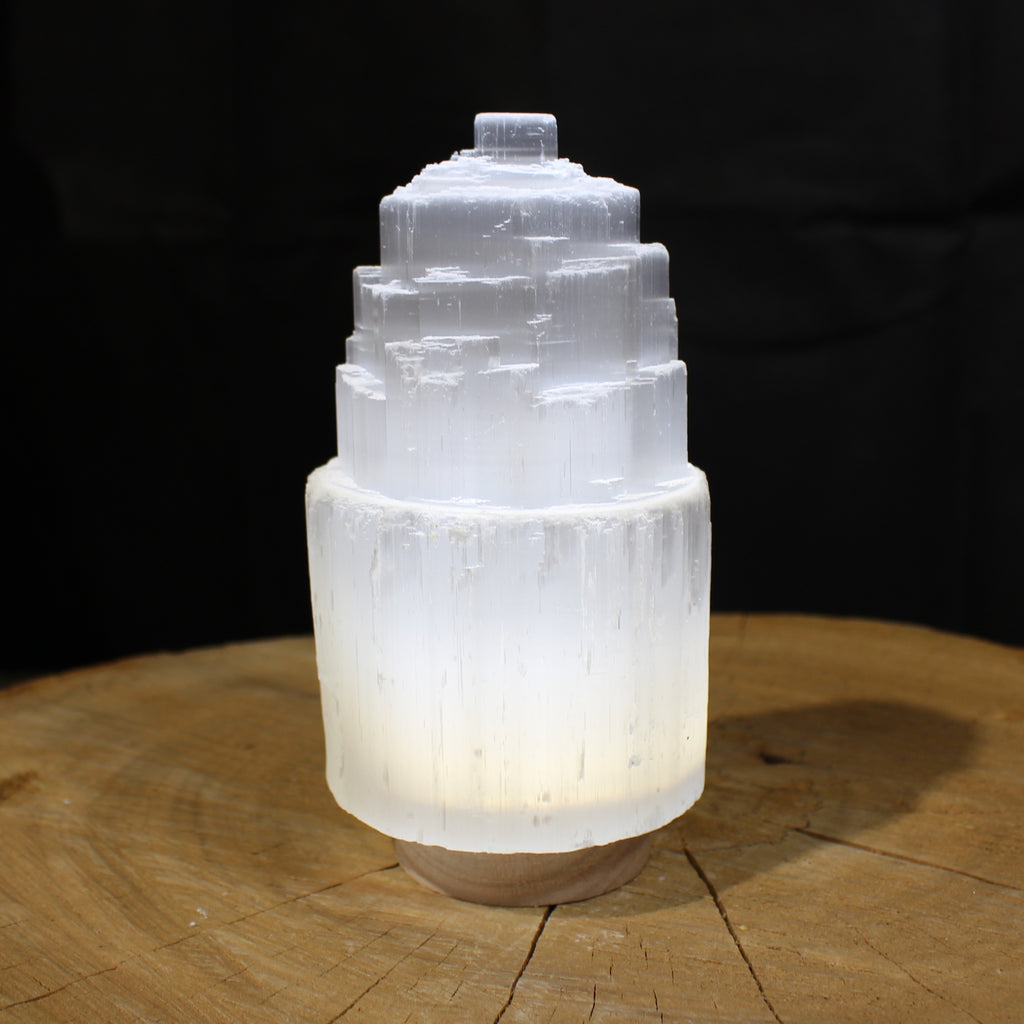 Selenite Lamp 15cm