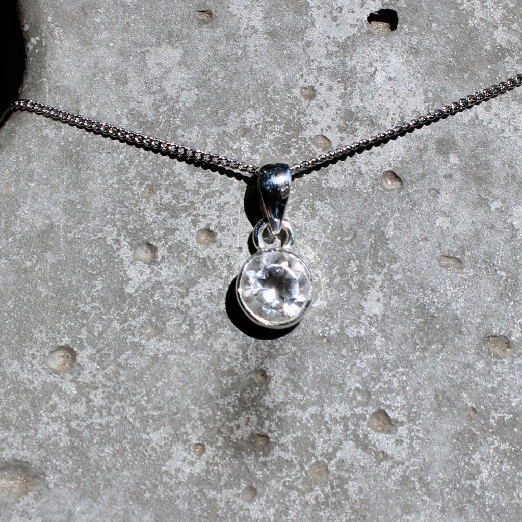 April Crystal Birthstone 8mm Pendant