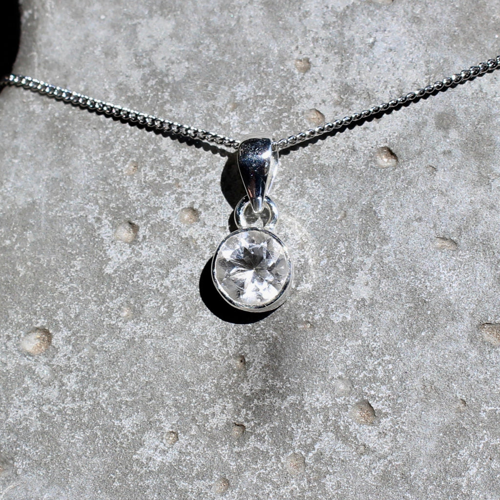 April Crystal Birthstone 8mm Pendant