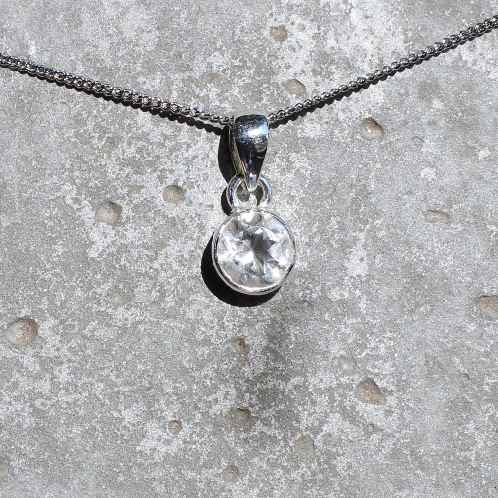 April Crystal Birthstone 8mm Pendant