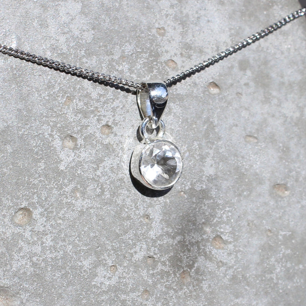 April Crystal Birthstone 8mm Pendant
