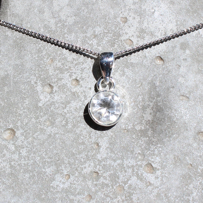 April Crystal Birthstone 8mm Pendant