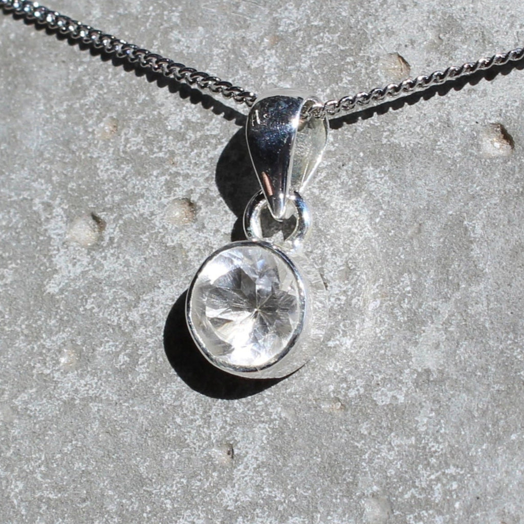 April Crystal Birthstone 8mm Pendant