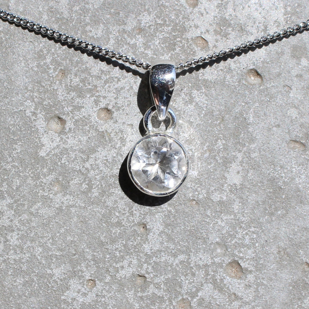 April Crystal Birthstone 8mm Pendant