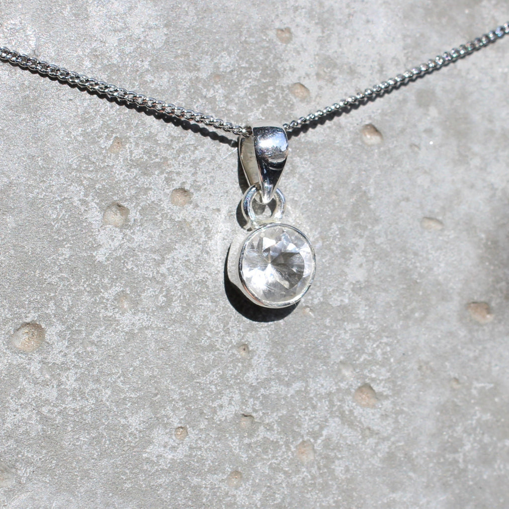 April Crystal Birthstone 8mm Pendant