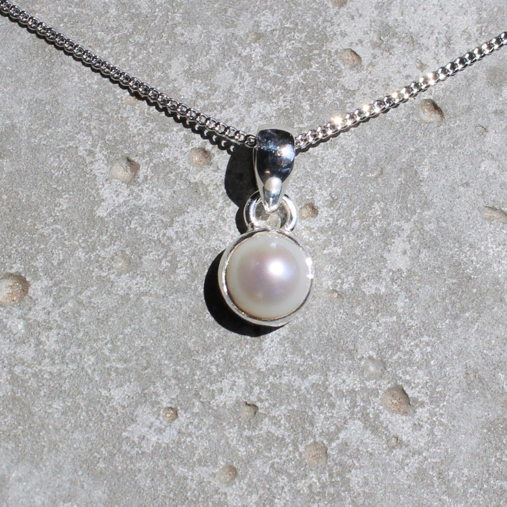 June Pearl Birthstone 8mm Pendant